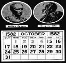 October 1582 Calender